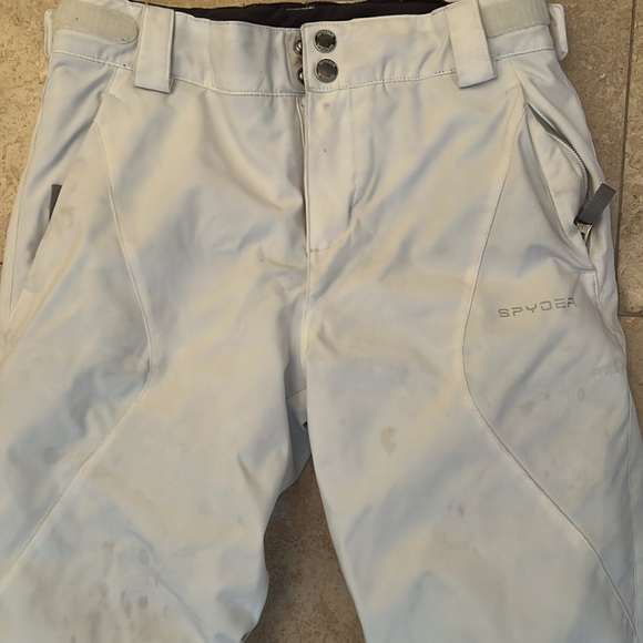 Spyder Olympia Insulated Ski Pants in White Size 12 - Picture 3 of 9